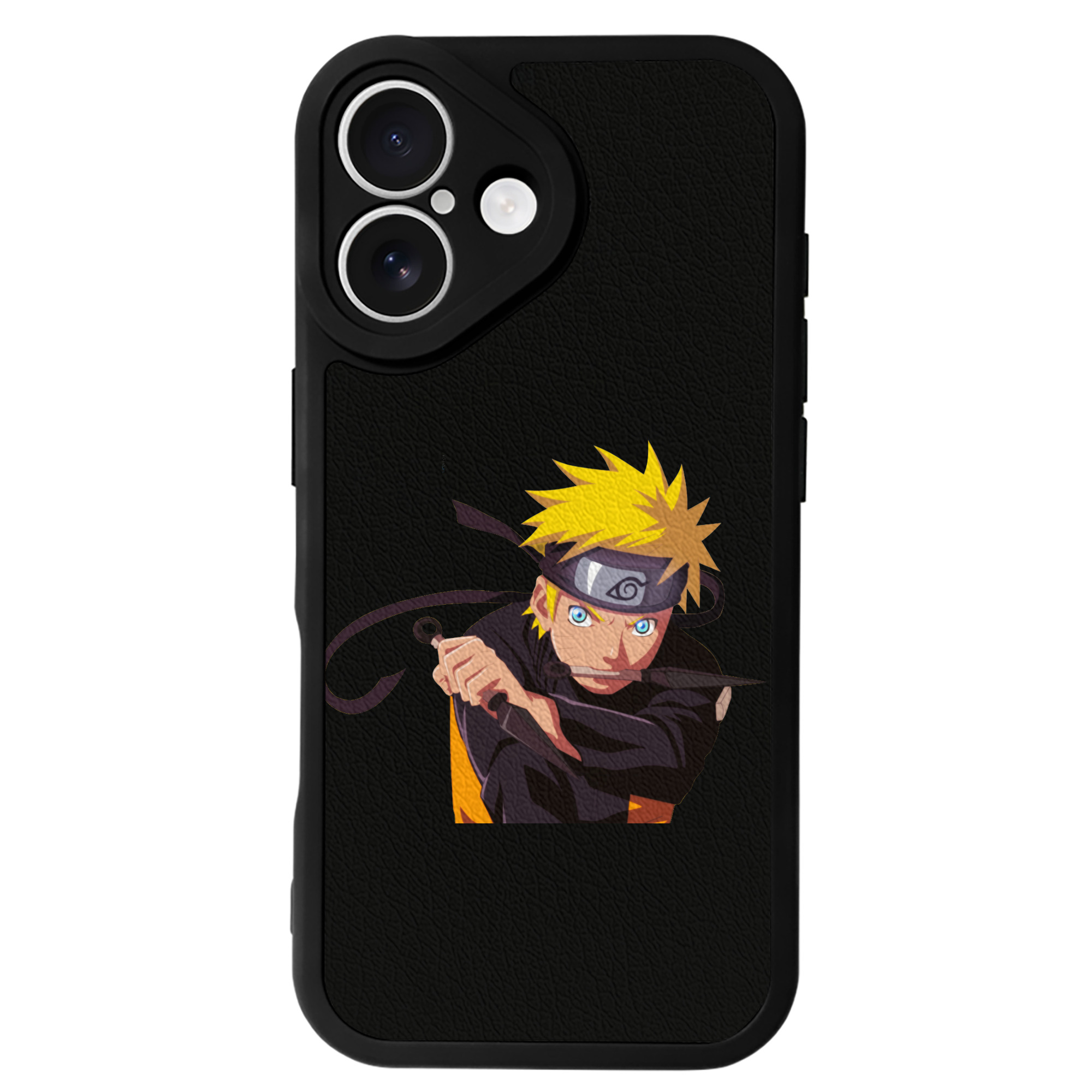 （画像用） NARUTO -ナルト- うずまき ナルト Uzumaki Naruto 【iPhone 16シリーズ対応】シリコンスマホケース（レザー調） 材質：シリコン